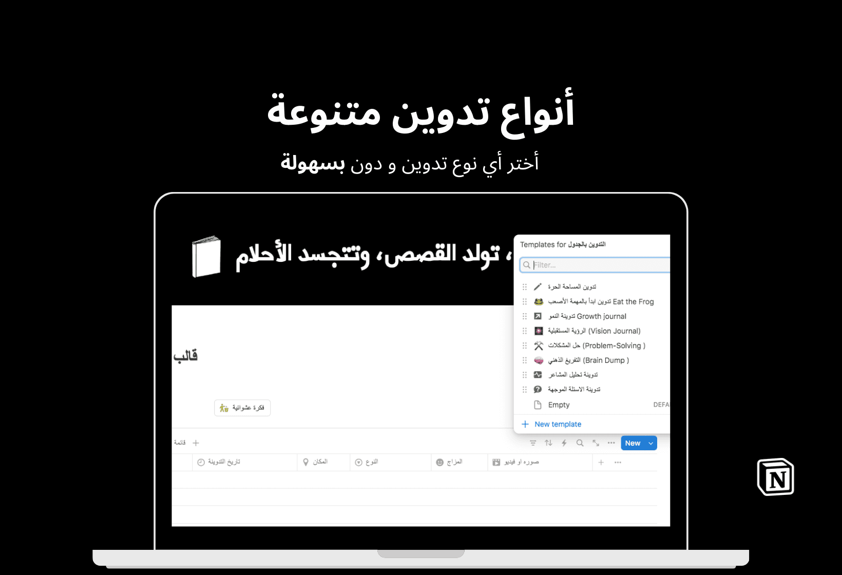 قالب نوشن للتدوين تنظيم أفكارك وكتاباتك بطريقة مرنة وسهلة
