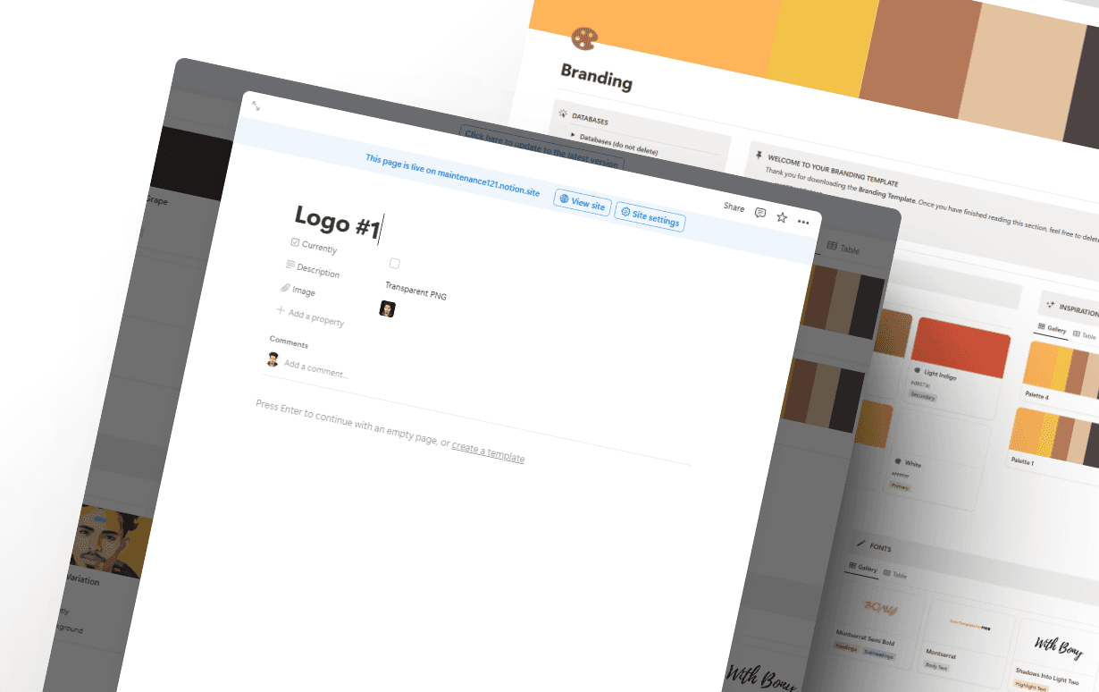 تموذج العلامة التجارية المتكامل  هذا القالب هو دليلك الشامل لإنشاء هوية علامة تجارية احترافية! 🎨💡 يتضمن لوحة ألوان متناسقة، شعارات 